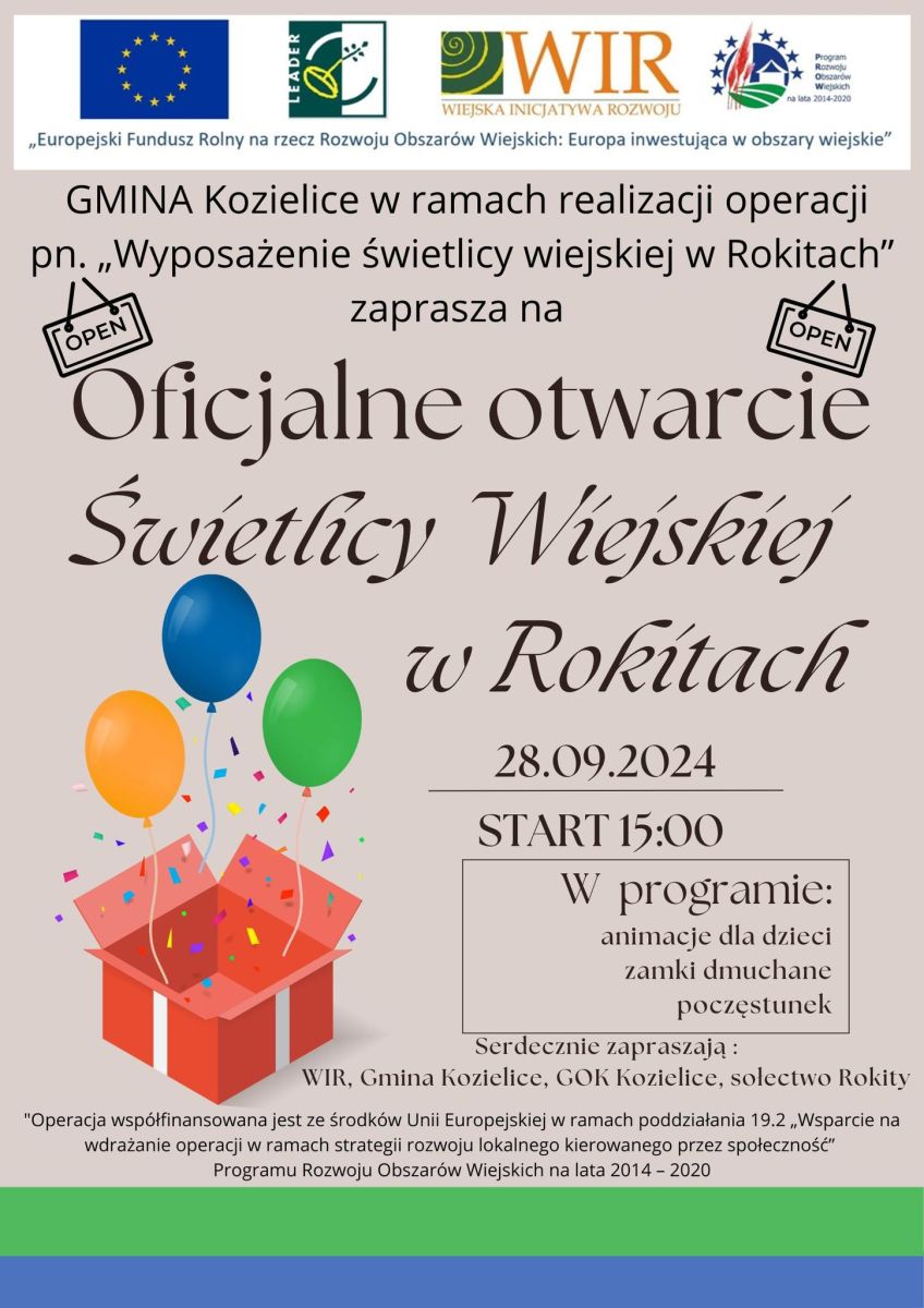 Zdjęcie: OFICJALNE OTWARCIE ŚWIETLICY WIEJSKIEJ W ROKITACH