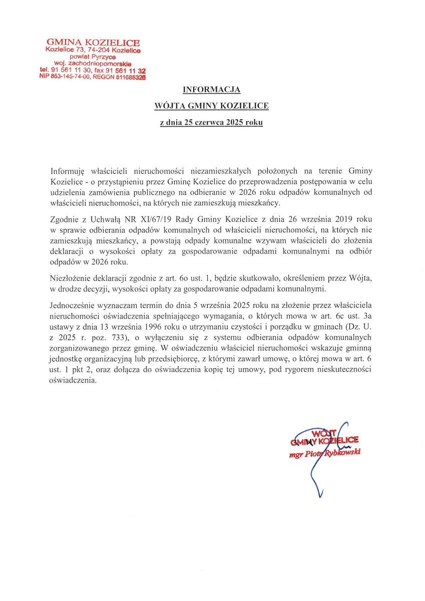 Zdjęcie: INFORMACJA