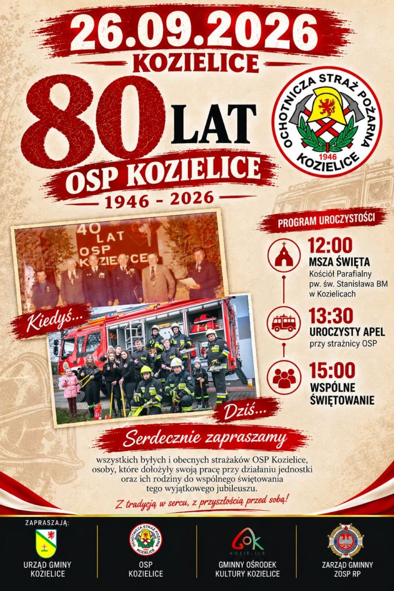 Zdjęcie: OSP Kozielice świętuje 80-lat tradycji i służby !