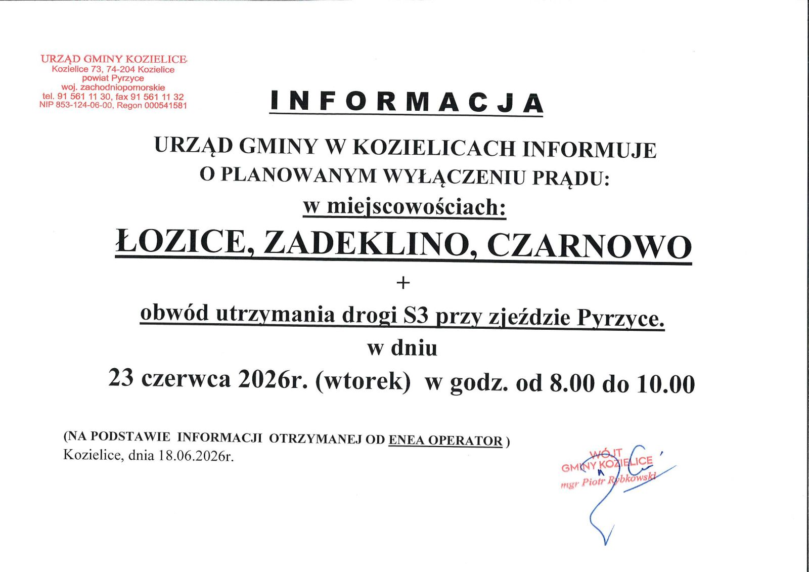 Zdjęcie: INFORMACJA