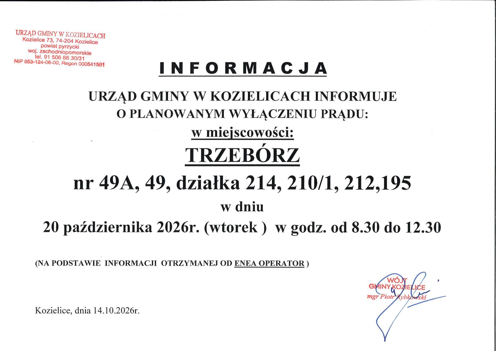 Zdjęcie: INFORMACJA !