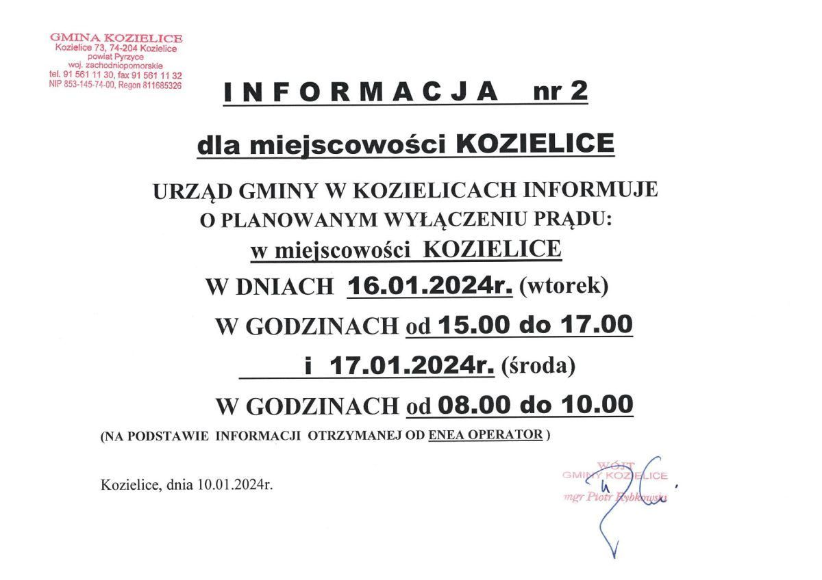 Zdjęcie: PLANOWANE WYŁĄCZENIA PRĄDU