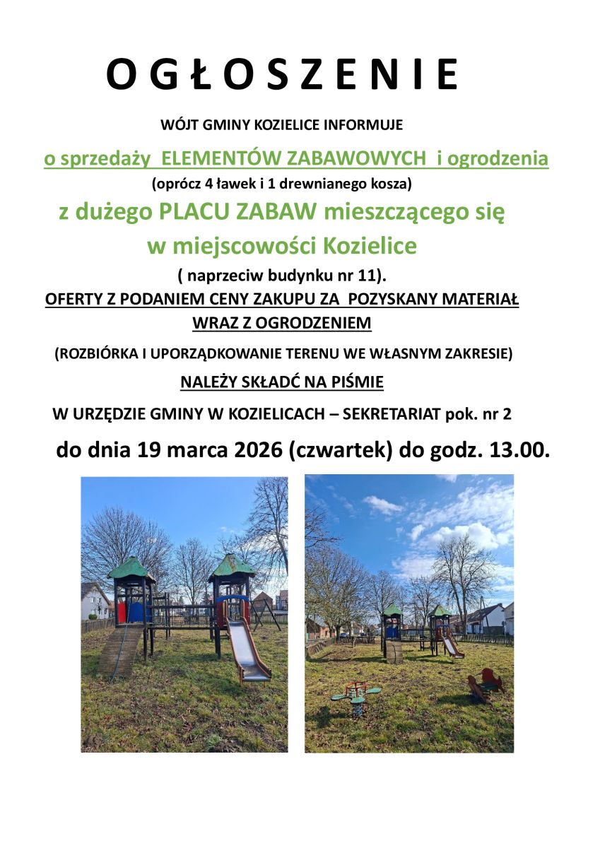 Zdjęcie: OGŁOSZENIE