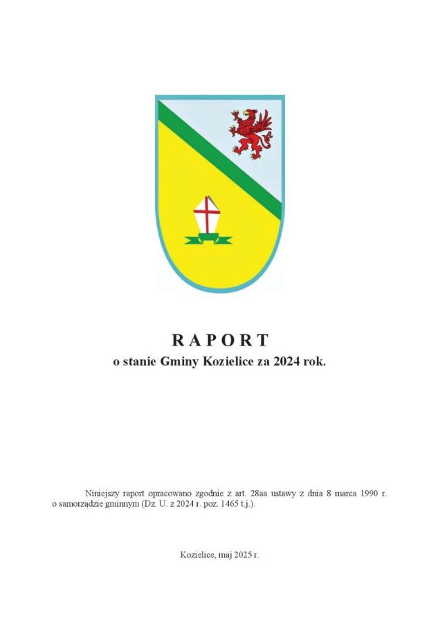 Zdjęcie: Raport o stanie Gminy Kozielice za rok 2024
