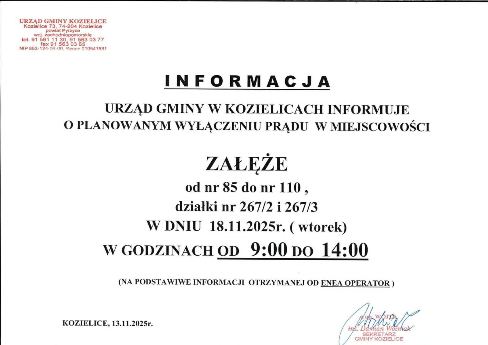 Zdjęcie: INFORMACJA